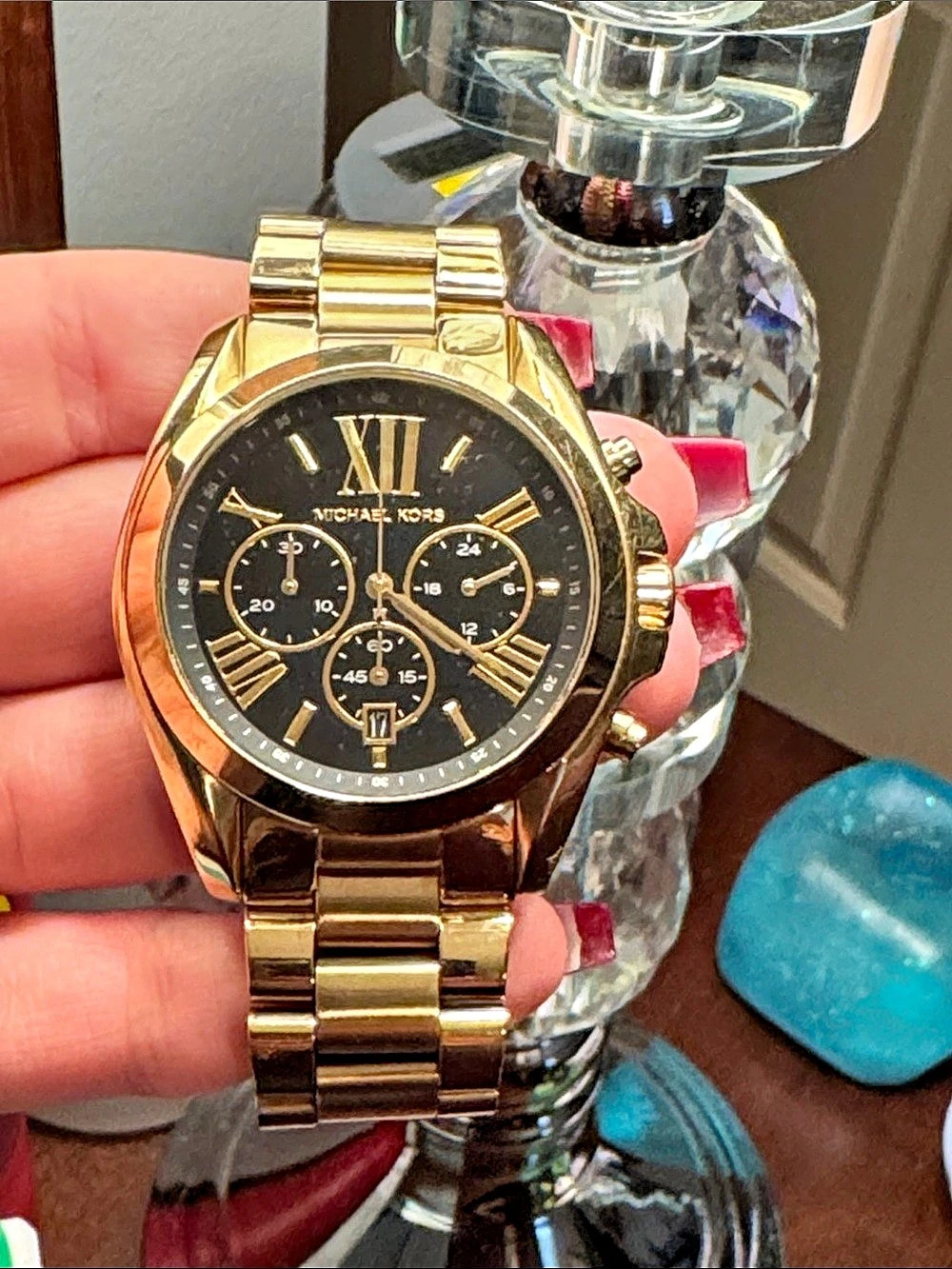 Michael Kors Bradshaw Chronograph Gold-Tone Watch MK5605